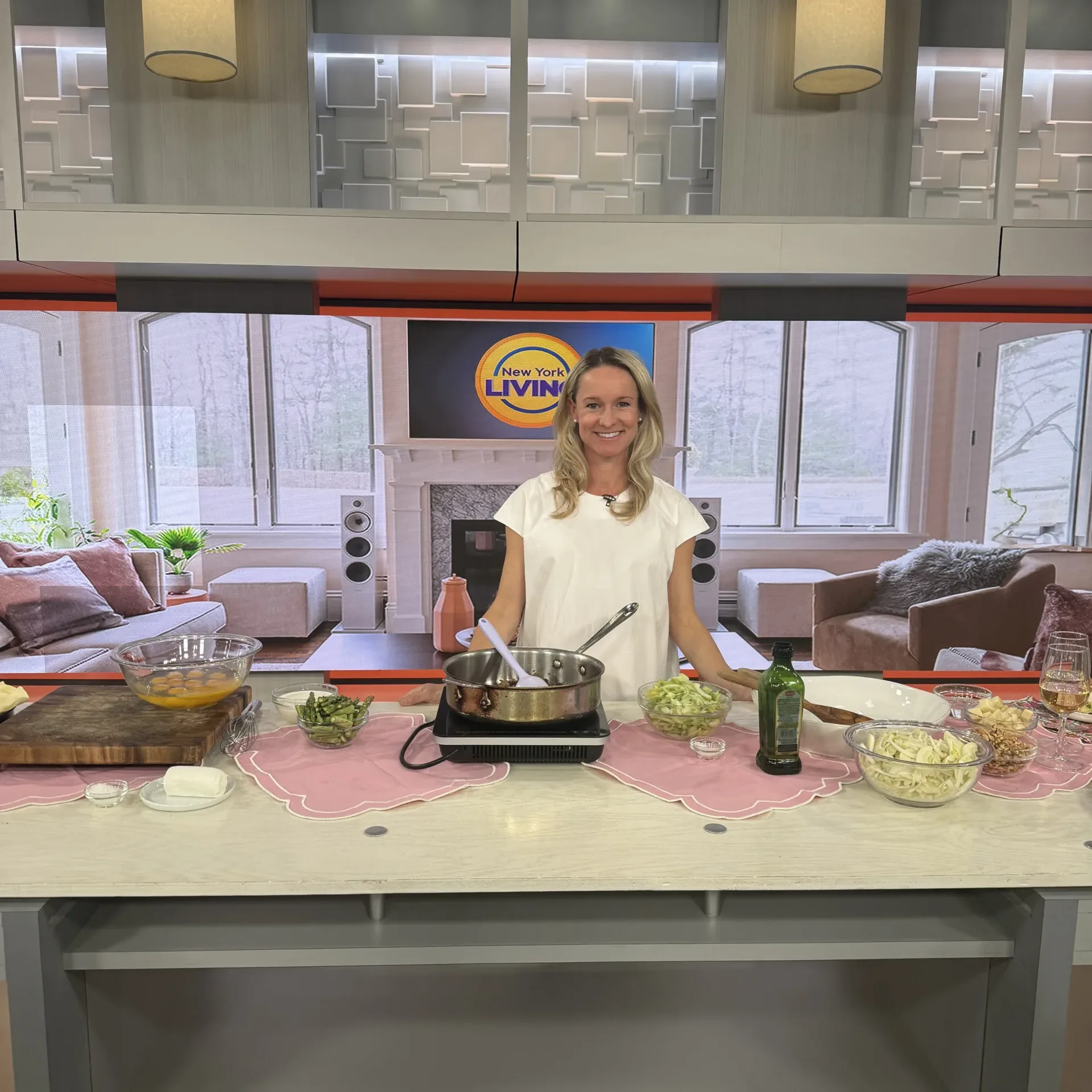 Ashton posed in PIX11's studio with her mixing bowls.